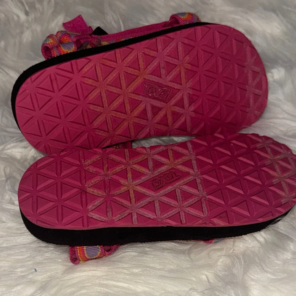 Teva Pink and Black Patterned Sandals